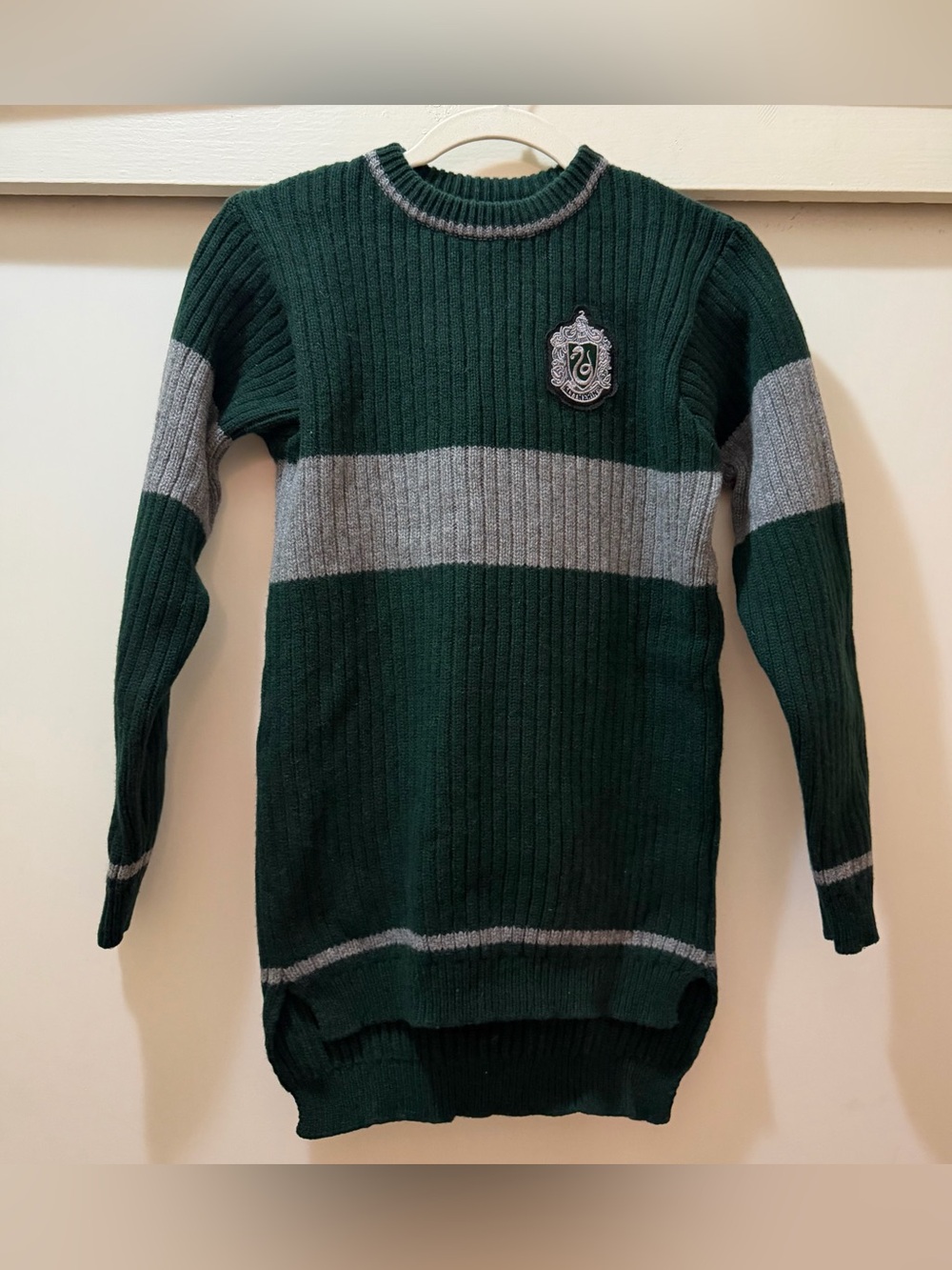 Harry Potter Quidditch Slytherin Wool Blend Universal Studios Sweater